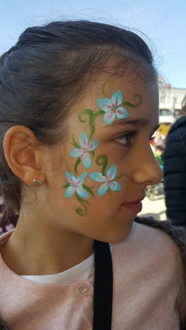 Glitter face painting