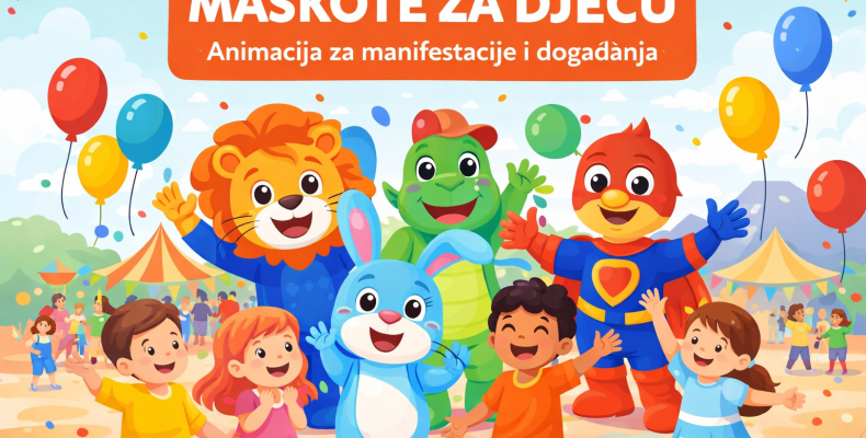 maskote za djecu na manifestaciji i dječjem događanju
