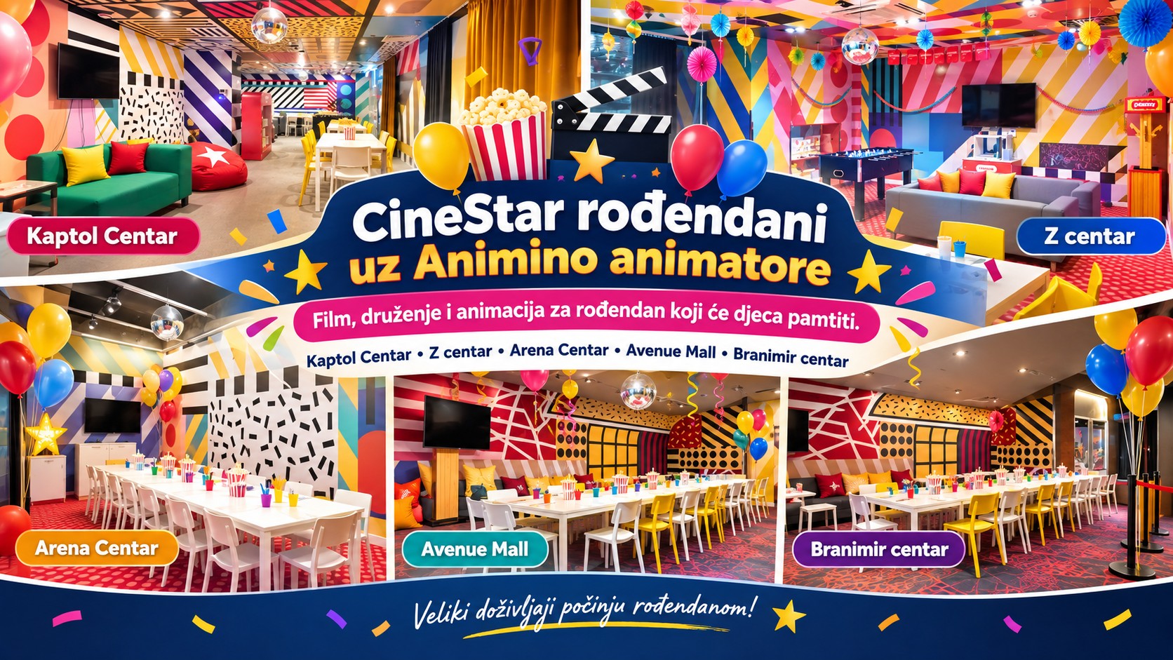 CineStar dječji rođendan s Animino animatorima